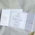 Square Invitation Card Thank You Card Marriage Invitation Customized  White Card